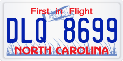 NC license plate DLQ8699