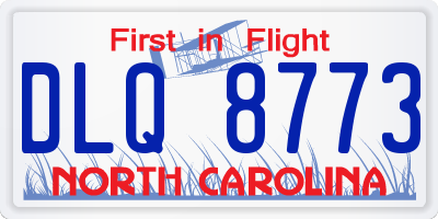 NC license plate DLQ8773