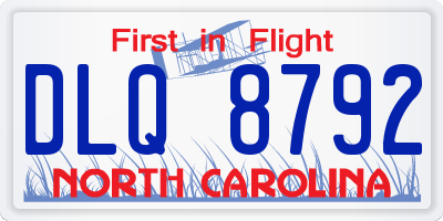NC license plate DLQ8792