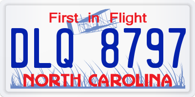 NC license plate DLQ8797