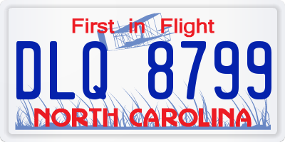 NC license plate DLQ8799