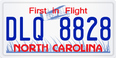 NC license plate DLQ8828