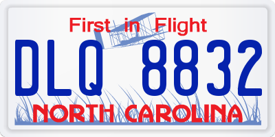 NC license plate DLQ8832