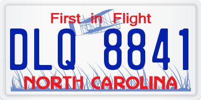 NC license plate DLQ8841