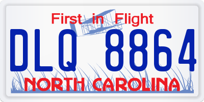 NC license plate DLQ8864