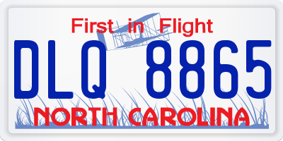 NC license plate DLQ8865