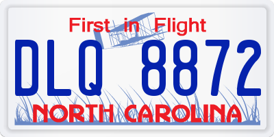 NC license plate DLQ8872