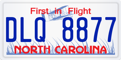 NC license plate DLQ8877