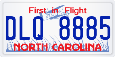 NC license plate DLQ8885