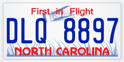 NC license plate DLQ8897