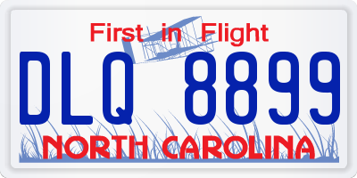 NC license plate DLQ8899