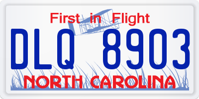 NC license plate DLQ8903
