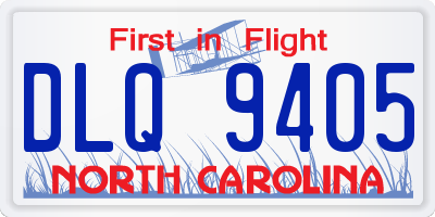 NC license plate DLQ9405