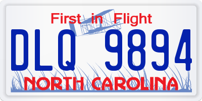 NC license plate DLQ9894