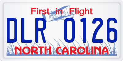 NC license plate DLR0126