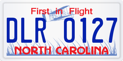 NC license plate DLR0127