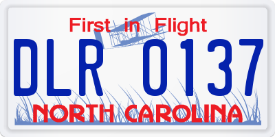 NC license plate DLR0137
