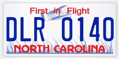 NC license plate DLR0140