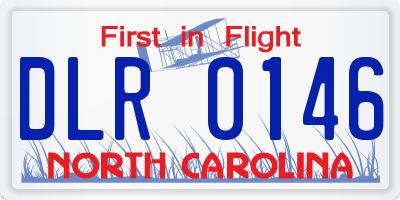 NC license plate DLR0146