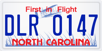 NC license plate DLR0147