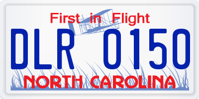 NC license plate DLR0150