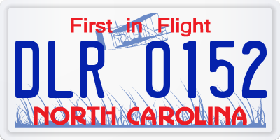 NC license plate DLR0152