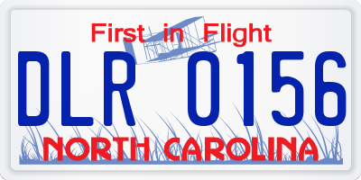 NC license plate DLR0156