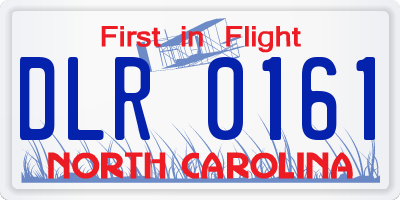 NC license plate DLR0161