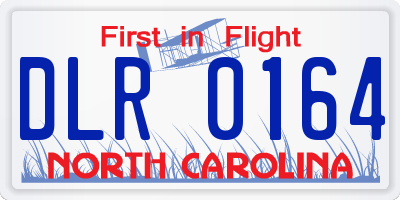 NC license plate DLR0164