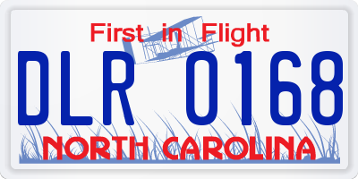 NC license plate DLR0168