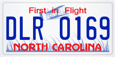 NC license plate DLR0169