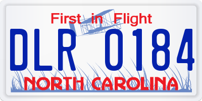 NC license plate DLR0184