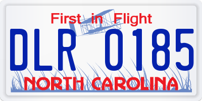 NC license plate DLR0185
