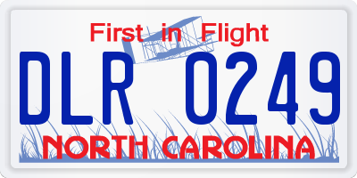 NC license plate DLR0249