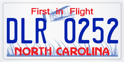 NC license plate DLR0252