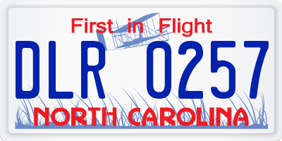NC license plate DLR0257