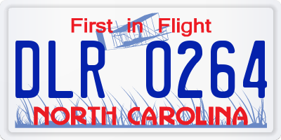 NC license plate DLR0264