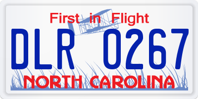 NC license plate DLR0267