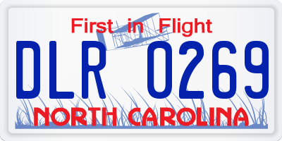 NC license plate DLR0269
