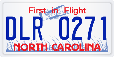 NC license plate DLR0271