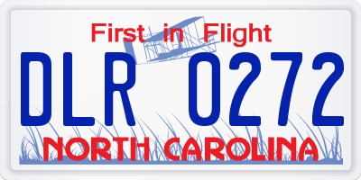 NC license plate DLR0272