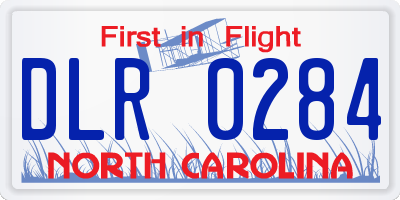 NC license plate DLR0284