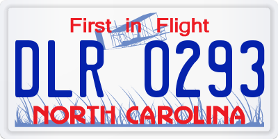 NC license plate DLR0293