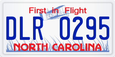 NC license plate DLR0295