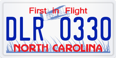 NC license plate DLR0330