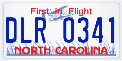 NC license plate DLR0341