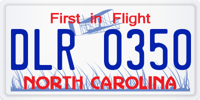 NC license plate DLR0350