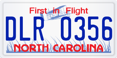NC license plate DLR0356