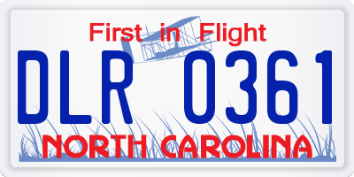 NC license plate DLR0361