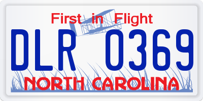 NC license plate DLR0369